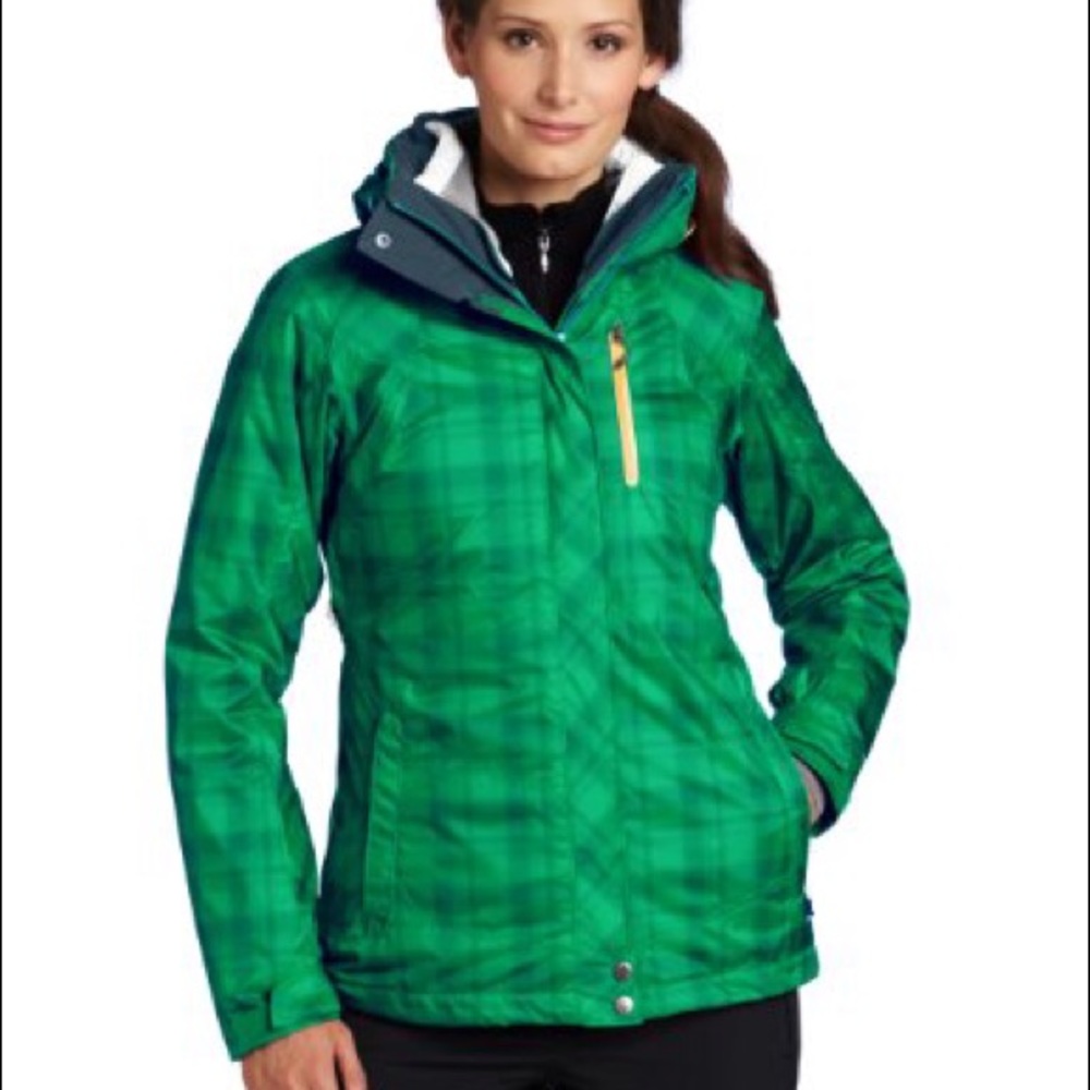 Columbia Whirlibird Interchange Jacket Green Plaid